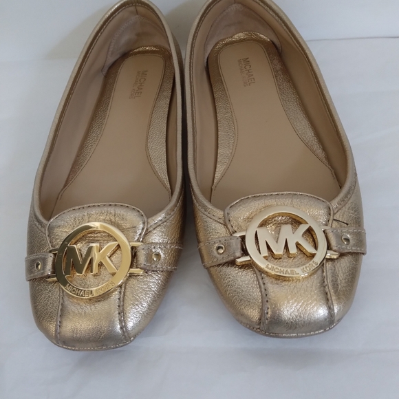 Michael Kors metallic Flats loafers logo sz 8 - Picture 14 of 14